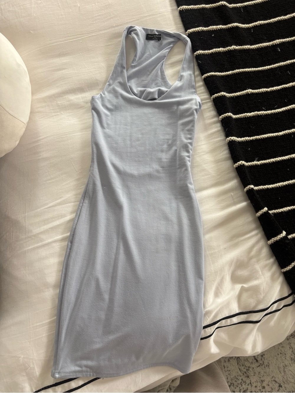 Light Blue Racerback Midi Dress by Naked Wardrobe